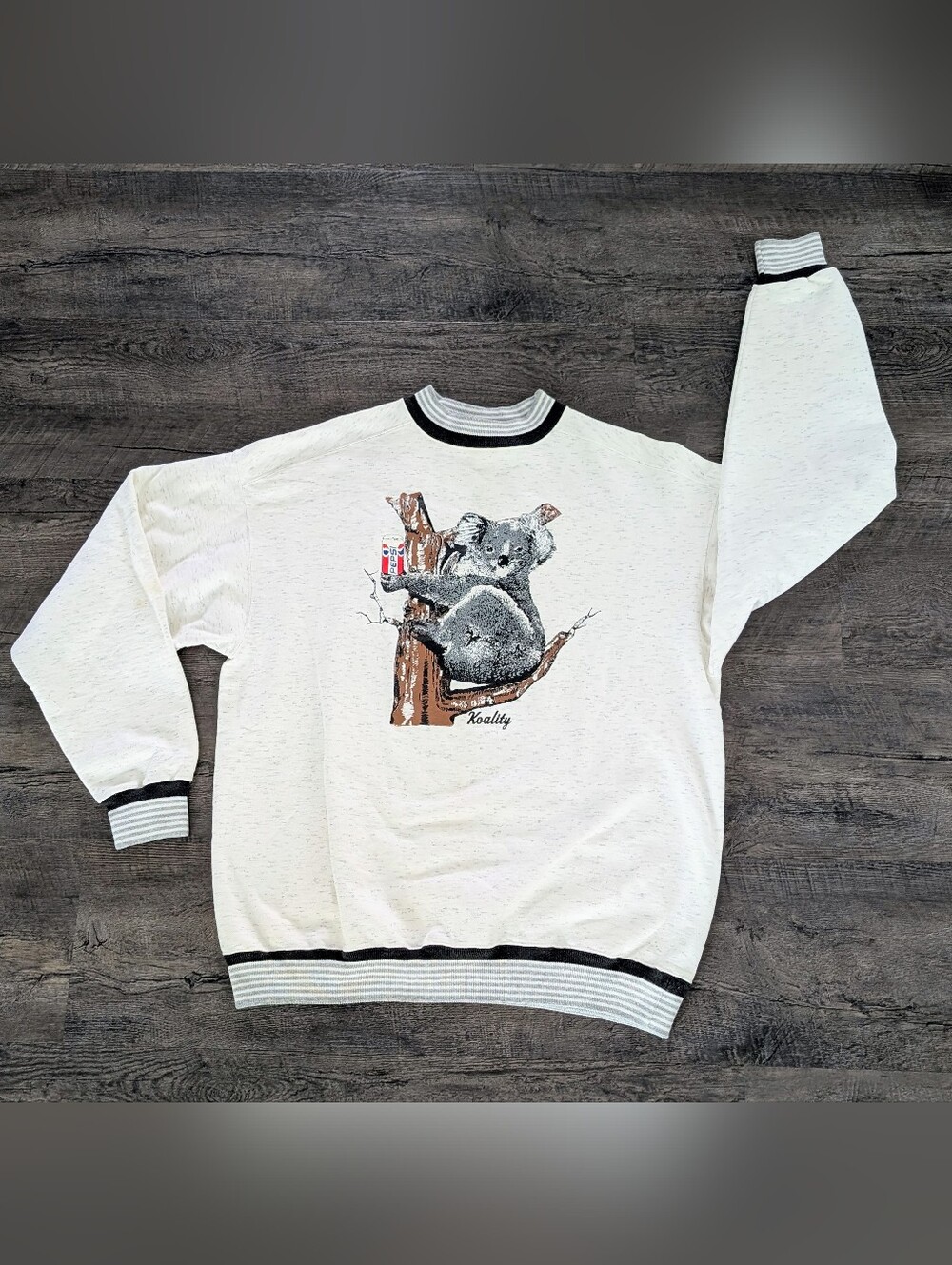 1980s Pepsi Koala Koality Vintage Soda Crewneck Sweatshirt Made in USA Size XL